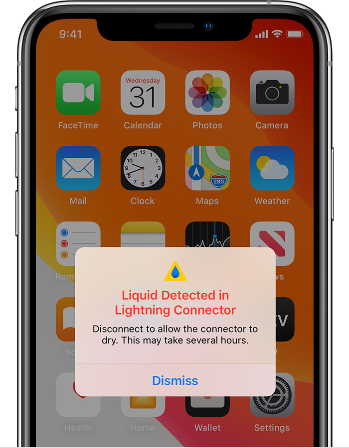 新兴苹果手机维修分享iPhone 12 在充电时出现 “闪电接口检测到液体”的提示怎么办 